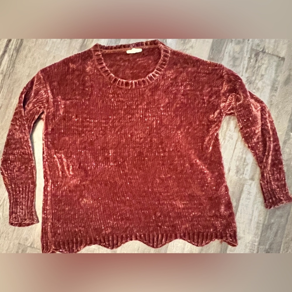 Entro Women's Terracotta Chenille Sweater~ Size large